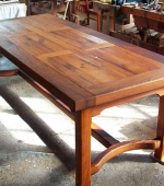Massivholztisch aus altem Eichenholz, geoelt
