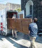 Montage der Türen - Gewicht pro Tuerfluegel ca. 250 kg